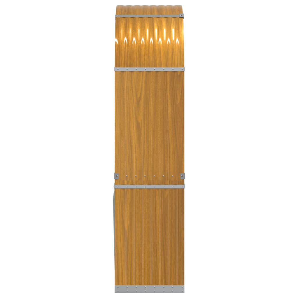 Portaceppi Effetto Legno 80x45x190 cm in Acciaio Zincato - homemem39