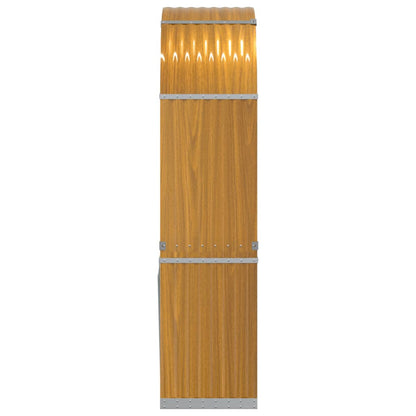 Portaceppi Effetto Legno 80x45x190 cm in Acciaio Zincato - homemem39