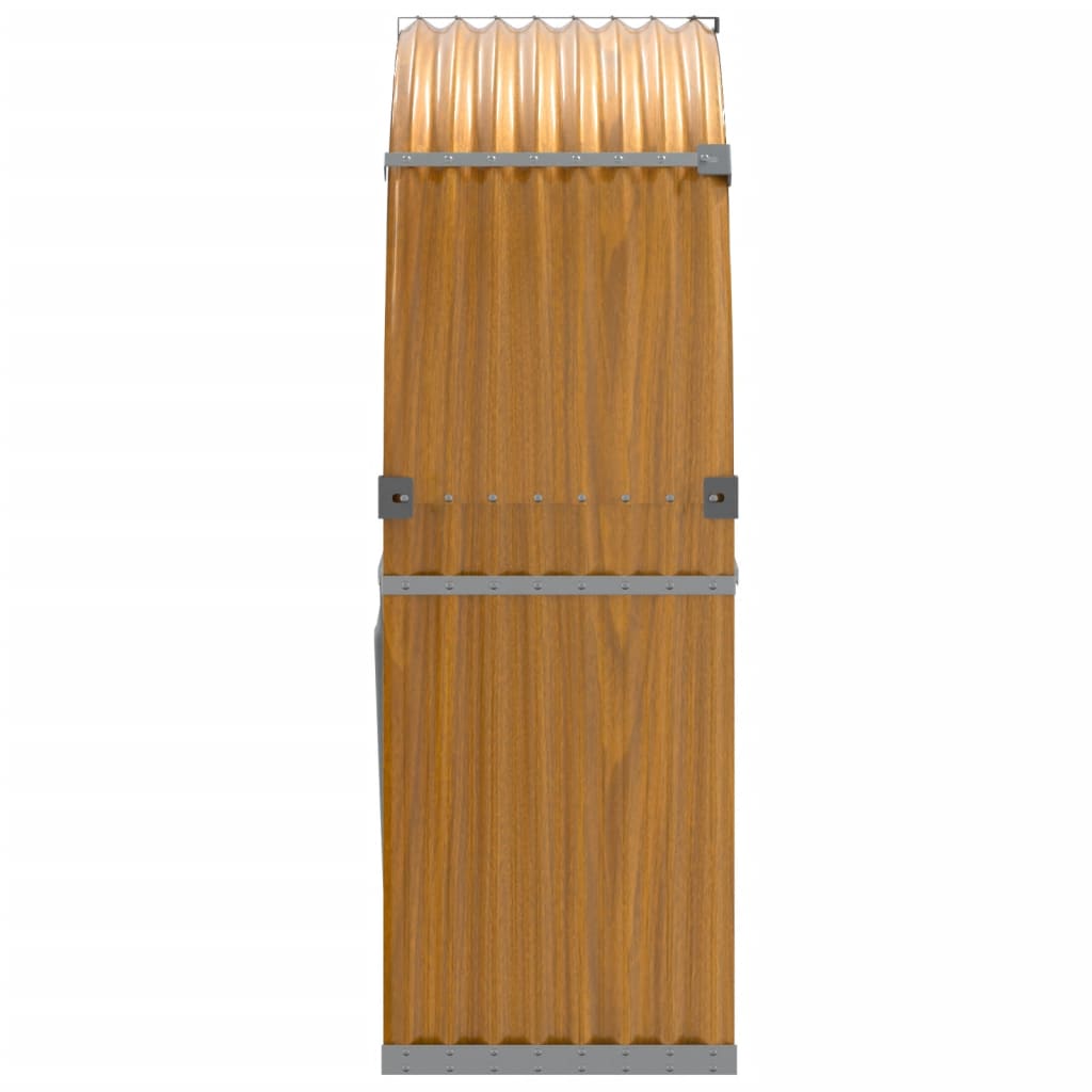 Portaceppi Effetto Legno 120x45x140 cm in Acciaio Zincato - homemem39