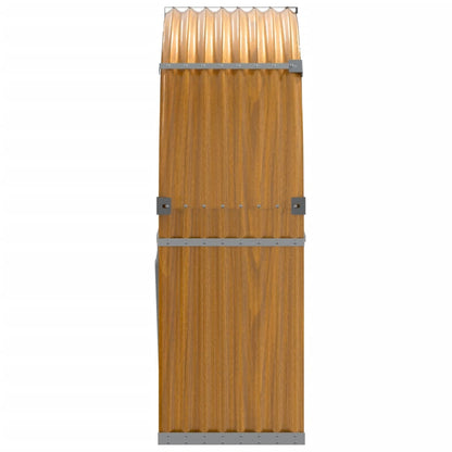 Portaceppi Effetto Legno 120x45x140 cm in Acciaio Zincato - homemem39