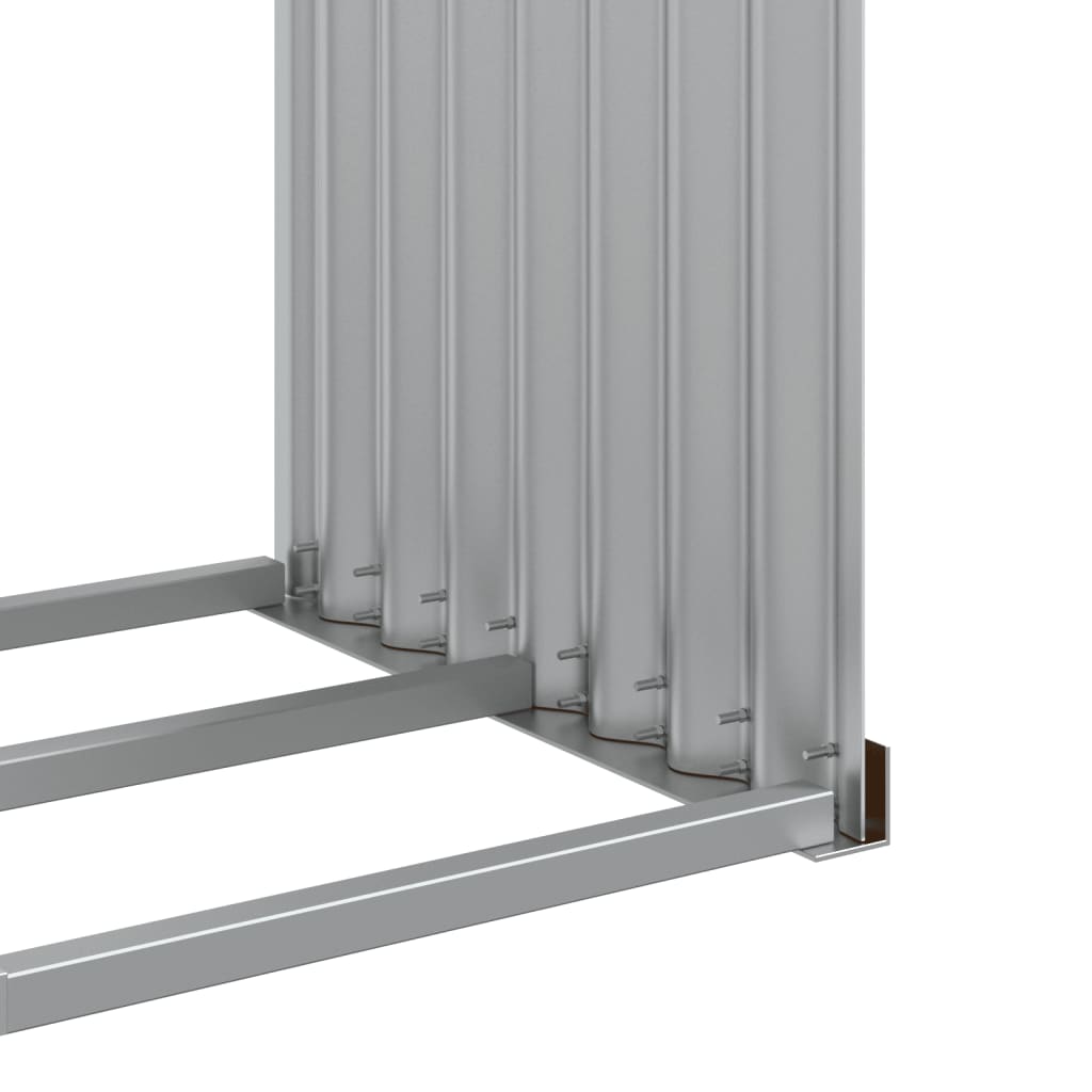 Portaceppi Effetto Legno 120x45x140 cm in Acciaio Zincato - homemem39