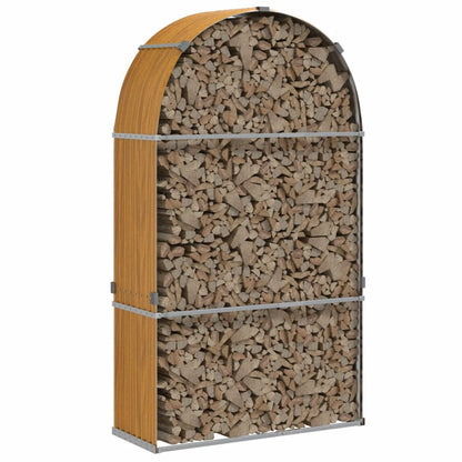 Portaceppi Effetto Legno 120x45x210 cm in Acciaio Zincato - homemem39