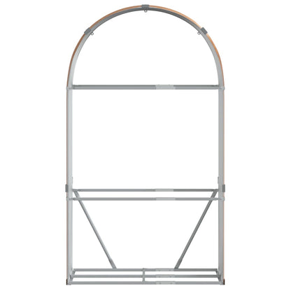 Portaceppi Effetto Legno 120x45x210 cm in Acciaio Zincato
