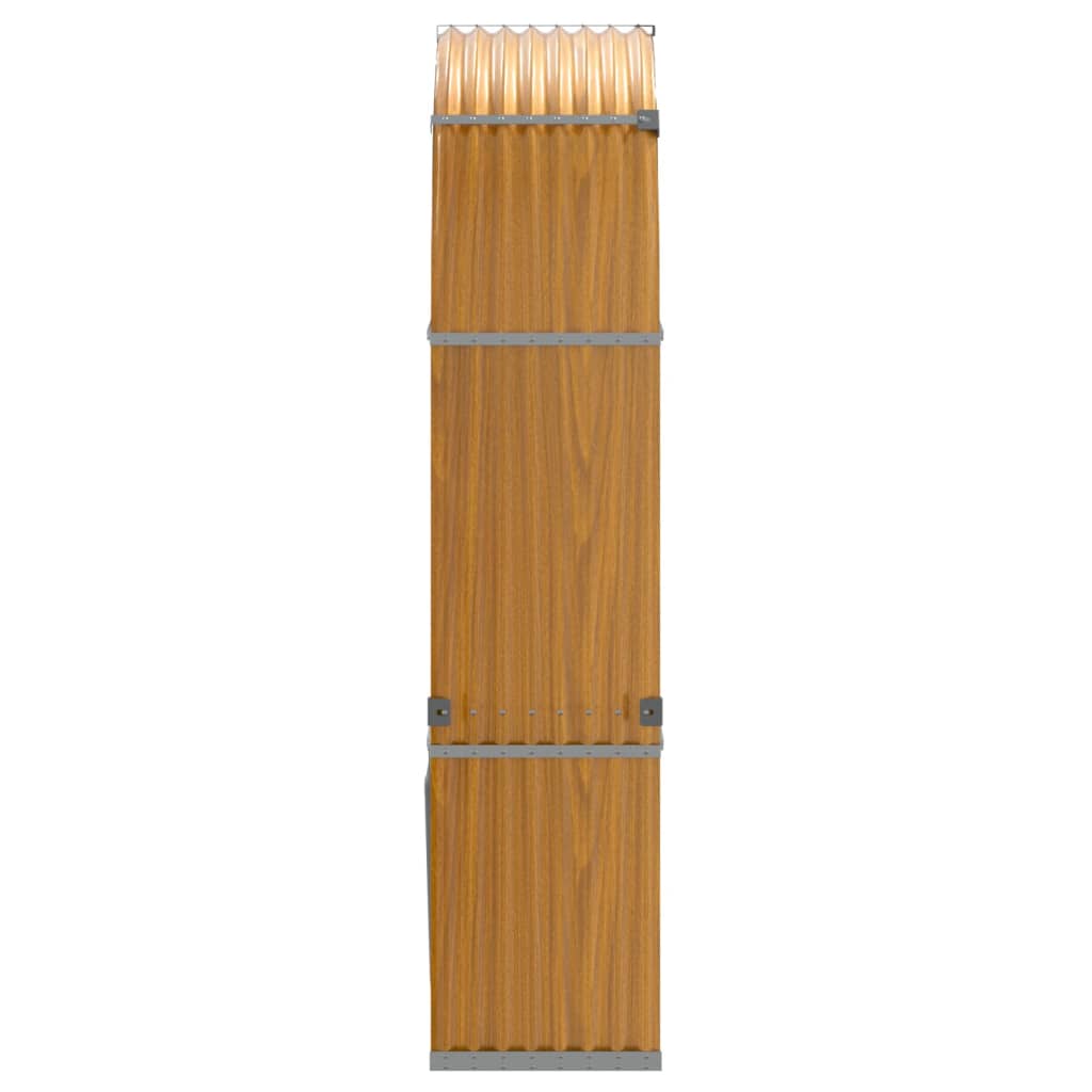 Portaceppi Effetto Legno 120x45x210 cm in Acciaio Zincato - homemem39