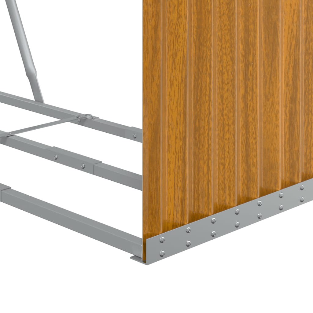 Portaceppi Effetto Legno 120x45x210 cm in Acciaio Zincato - homemem39