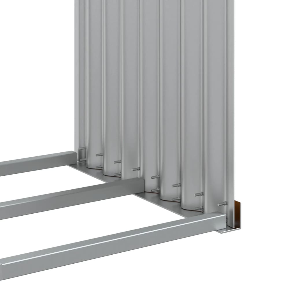 Portaceppi Effetto Legno 120x45x210 cm in Acciaio Zincato - homemem39