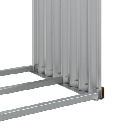 Portaceppi Effetto Legno 120x45x210 cm in Acciaio Zincato - homemem39