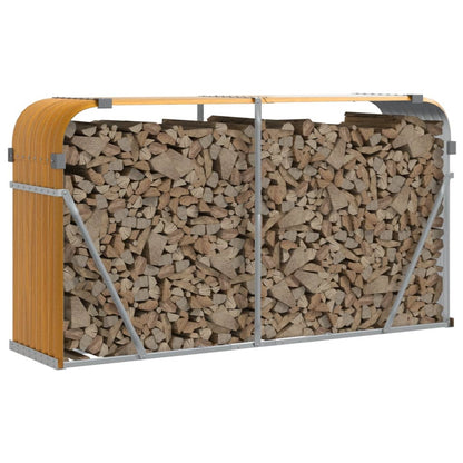 Portaceppi Effetto Legno 180x45x100 cm in Acciaio Zincato - homemem39