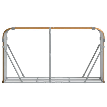 Portaceppi Effetto Legno 180x45x100 cm in Acciaio Zincato
