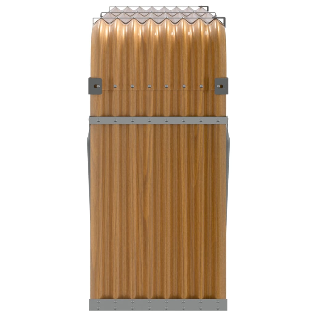 Portaceppi Effetto Legno 180x45x100 cm in Acciaio Zincato - homemem39