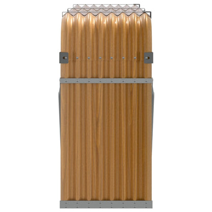 Portaceppi Effetto Legno 180x45x100 cm in Acciaio Zincato - homemem39