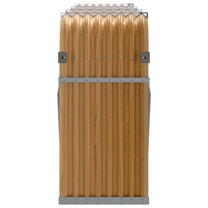 Portaceppi Effetto Legno 234x45x100 cm in Acciaio Zincato - homemem39