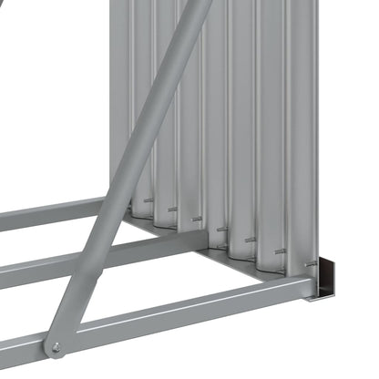 Portaceppi Effetto Legno 234x45x100 cm in Acciaio Zincato - homemem39