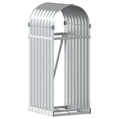 Portaceppi Argento 40x45x100 cm in Acciaio Zincato - homemem39