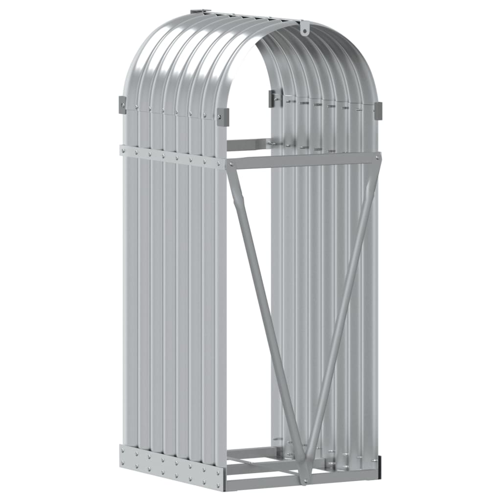 Portaceppi Argento 40x45x100 cm in Acciaio Zincato - homemem39