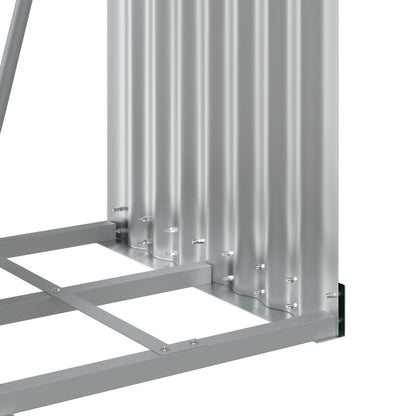 Portaceppi Argento 40x45x100 cm in Acciaio Zincato - homemem39