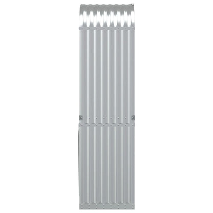 Portaceppi Argento 40x45x170 cm in Acciaio Zincato - homemem39