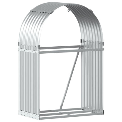 Portaceppi Argento 80x45x120 cm in Acciaio Zincato - homemem39