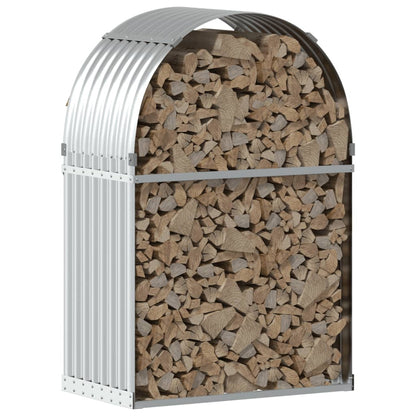Portaceppi Argento 80x45x120 cm in Acciaio Zincato - homemem39
