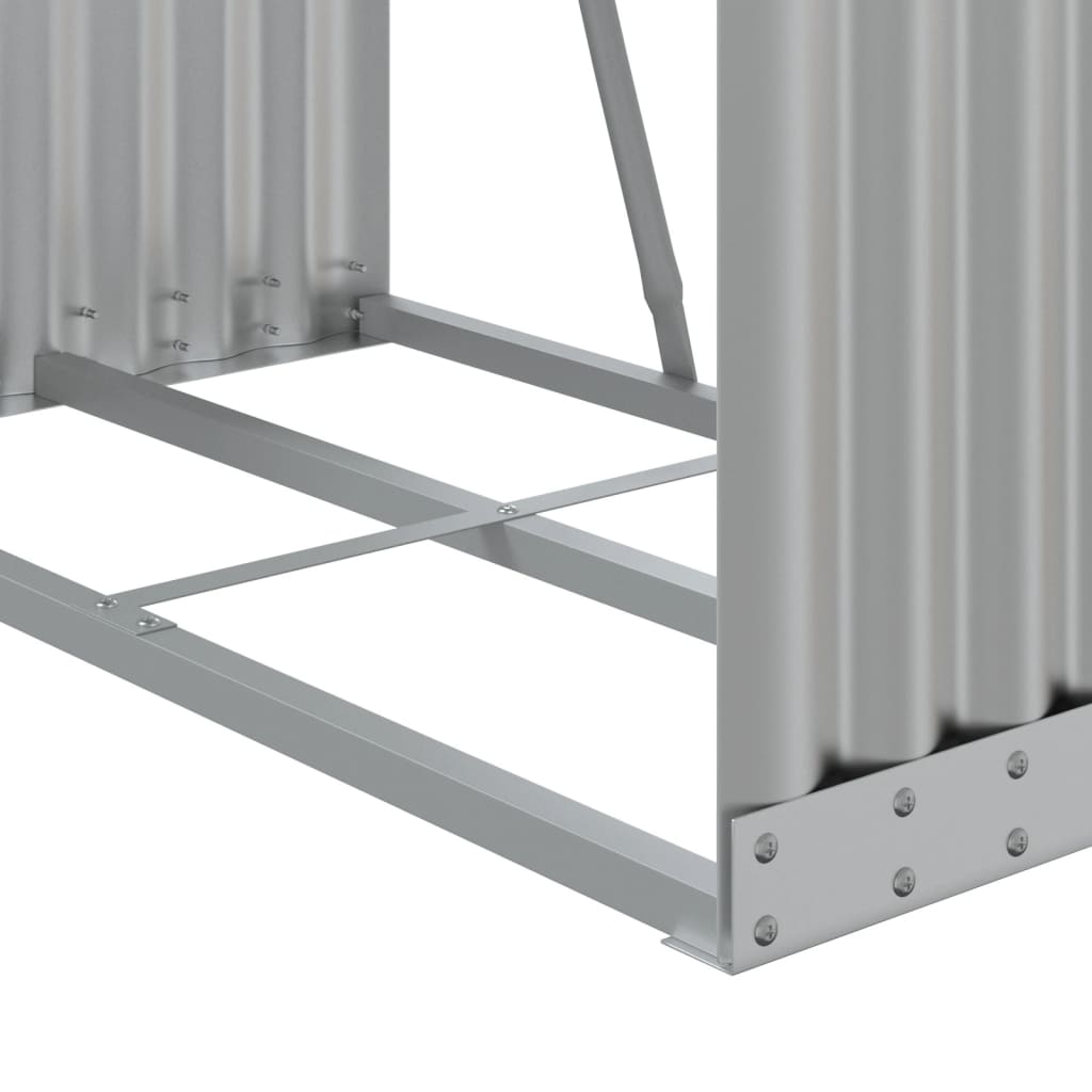 Portaceppi Argento 80x45x120 cm in Acciaio Zincato - homemem39