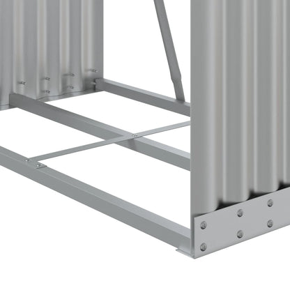 Portaceppi Argento 80x45x120 cm in Acciaio Zincato - homemem39