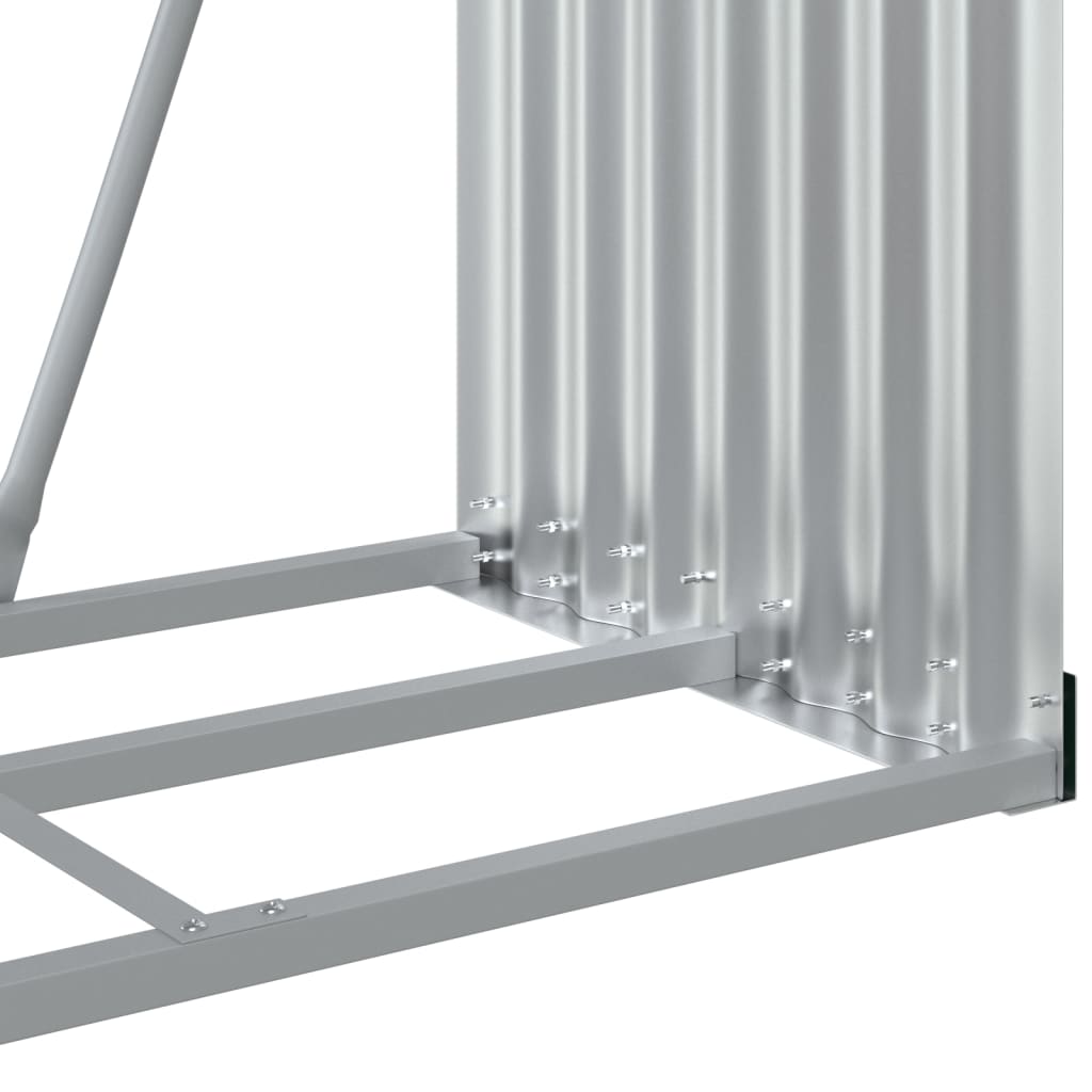 Portaceppi Argento 80x45x120 cm in Acciaio Zincato - homemem39