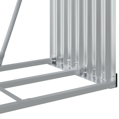 Portaceppi Argento 80x45x120 cm in Acciaio Zincato - homemem39