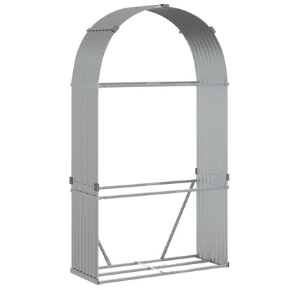 Portaceppi Argento 120x45x210 cm in Acciaio Zincato - homemem39