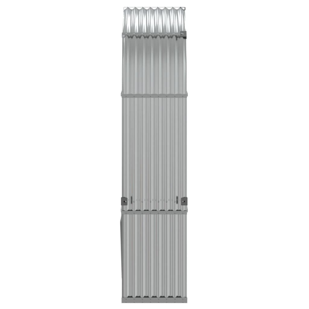 Portaceppi Argento 120x45x210 cm in Acciaio Zincato - homemem39