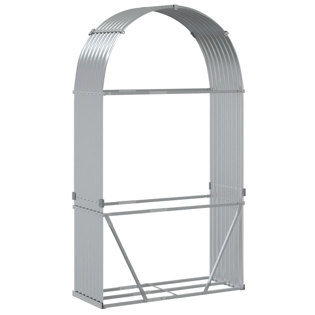 Portaceppi Argento 120x45x210 cm in Acciaio Zincato - homemem39
