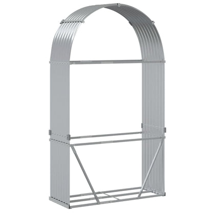 Portaceppi Argento 120x45x210 cm in Acciaio Zincato - homemem39