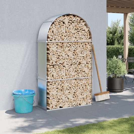 Portaceppi Argento 120x45x210 cm in Acciaio Zincato - homemem39