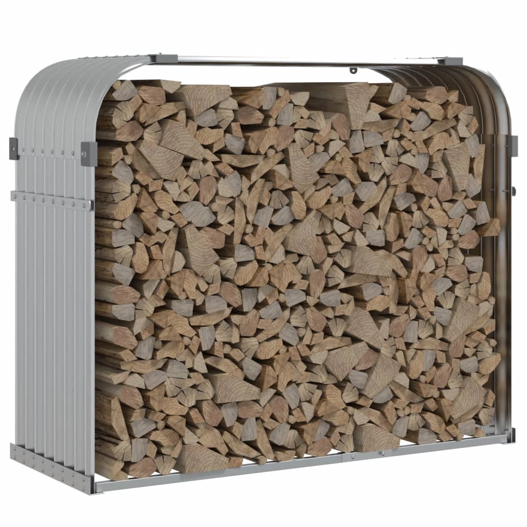 Portaceppi Argento 120x45x100 cm in Acciaio Zincato - homemem39