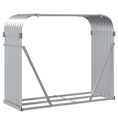 Portaceppi Argento 120x45x100 cm in Acciaio Zincato - homemem39