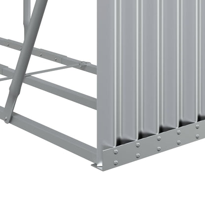 Portaceppi Argento 180x45x100 cm in Acciaio Zincato - homemem39
