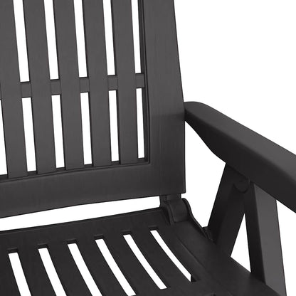 Sedie Reclinabili da Giardino 2 pz Antracite in PP - homemem39