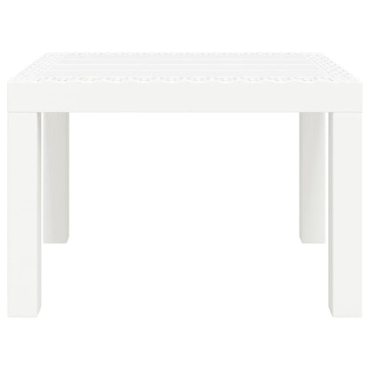 Tavolo da Giardino Bianco 59x47x40 cm in PP - homemem39