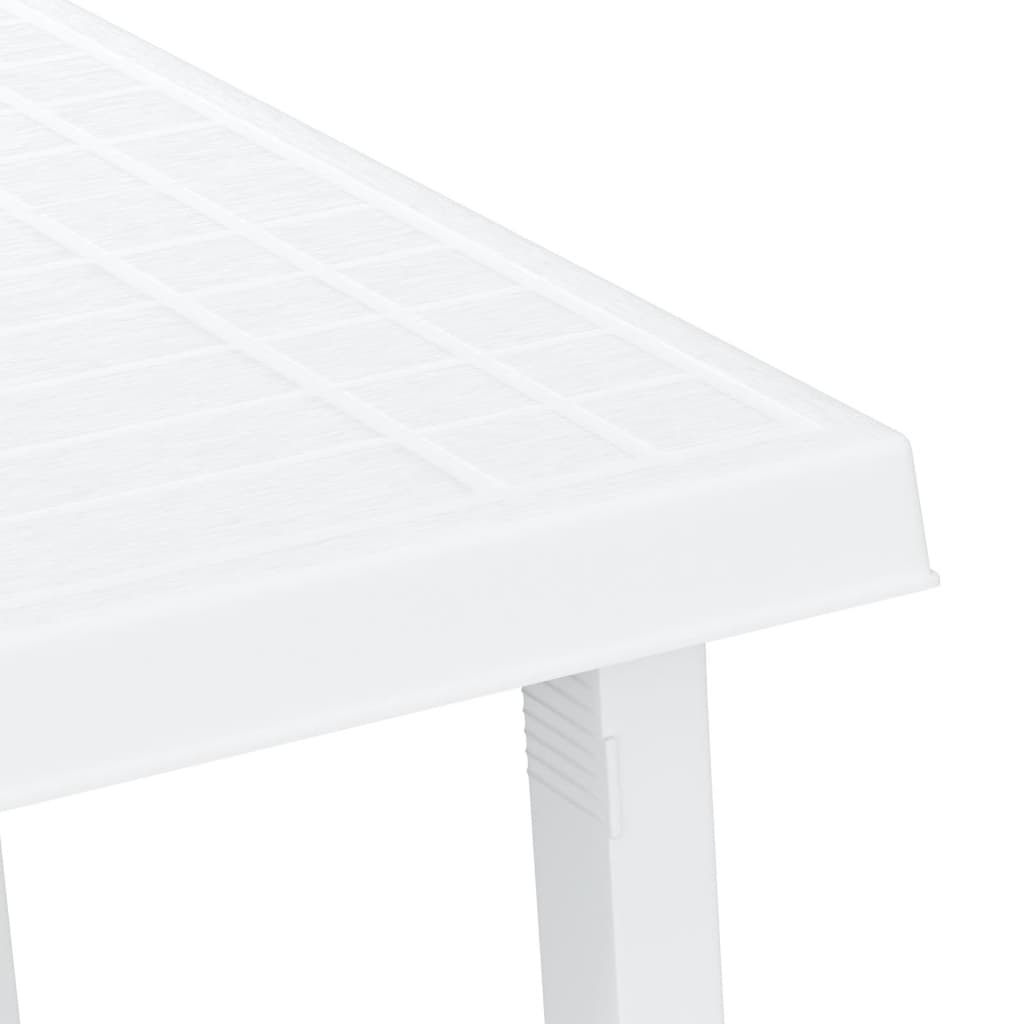 Tavolo da Campeggio Bianco 79x56x64cm in PP Aspetto in Legno - homemem39