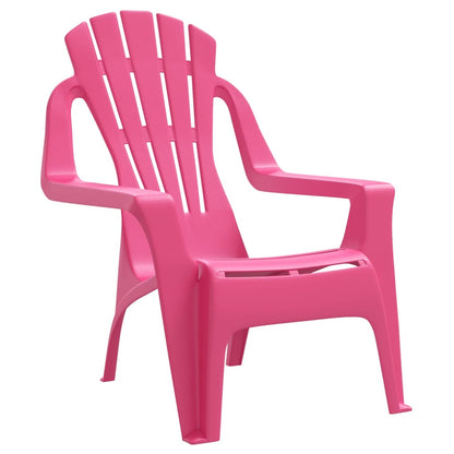 Sedie Giardino 2pz Bambini Rosa 37x34x44cm PP Aspetto in Legno - homemem39