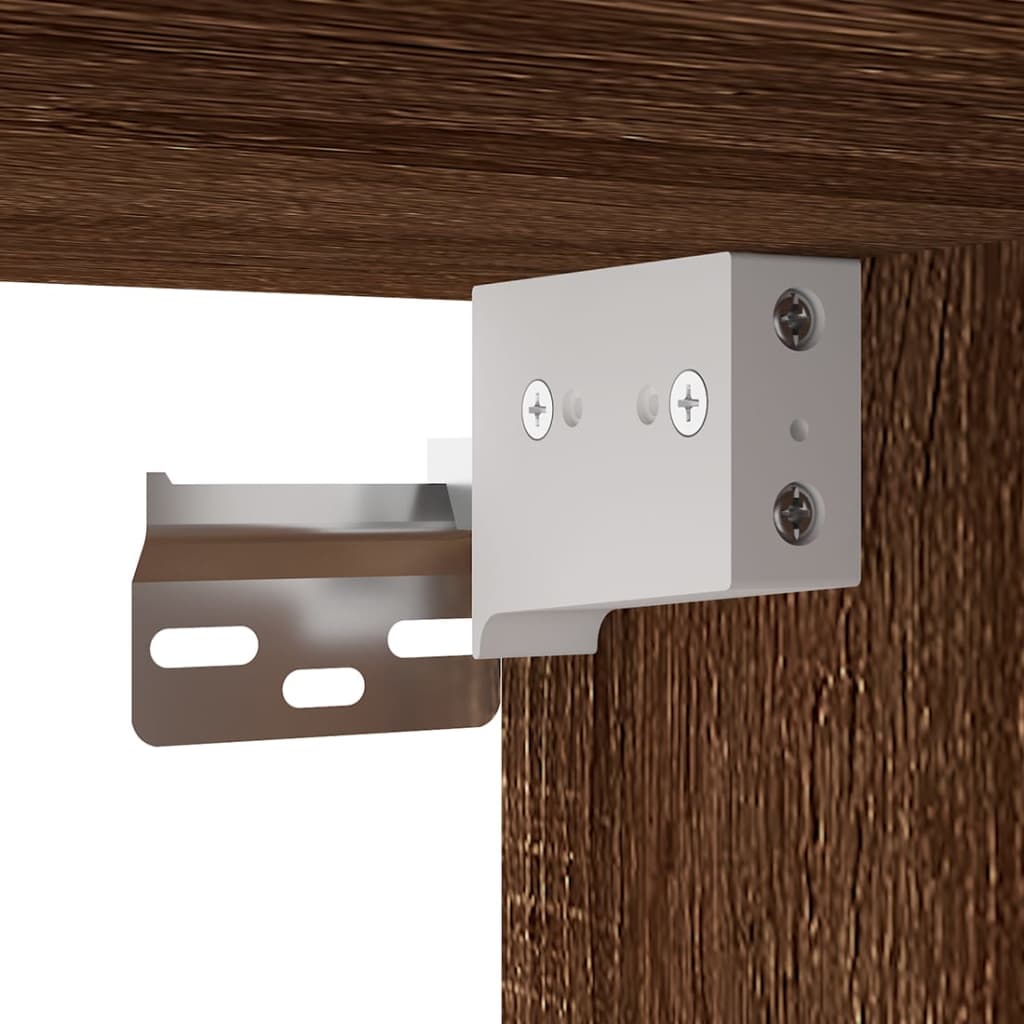 Mobili Porta TV a Parete 3 pz Rovere Marrone 57x34,5x40 cm - homemem39