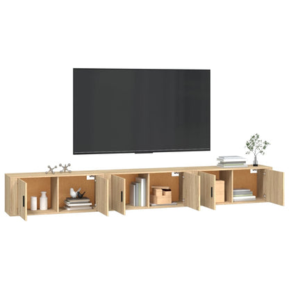 Mobili Porta TV a Parete 3 pz Rovere Sonoma 100x34,5x40 cm