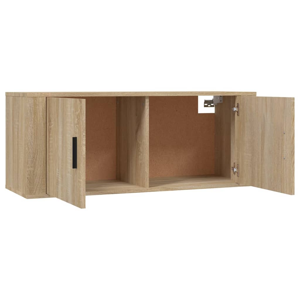 Set di Mobili Porta TV 3 pz Rovere Sonoma in Legno Multistrato