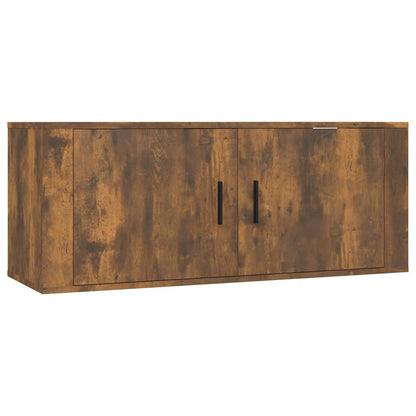 Set Mobili Porta TV 8 pz rovere fumo in legno multistrato