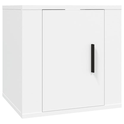 Set Mobili Porta TV 8pz Bianco in Legno Multistrato