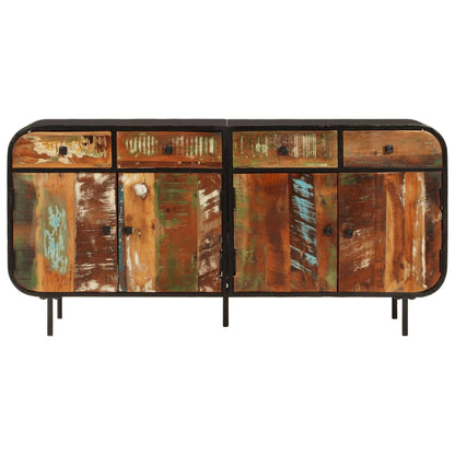 Credenza 140x35x70 cm in Legno Massello di Recupero e Metallo - homemem39