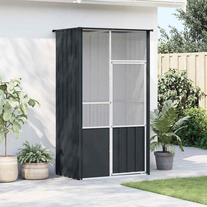 Gabbia per Uccelli Antracite 115x78x200 cm in Acciaio Zincato | homemem39