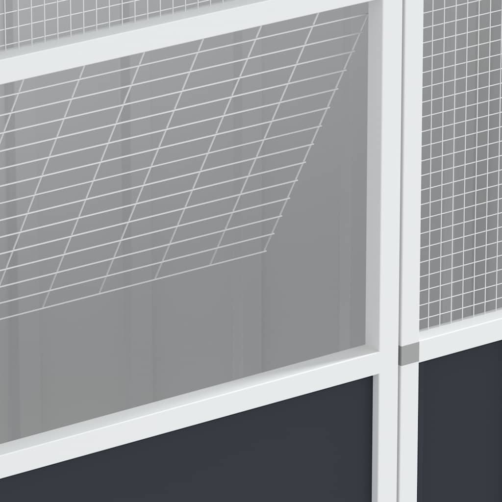 Gabbia per Uccelli Antracite 115x78x200 cm in Acciaio Zincato | homemem39