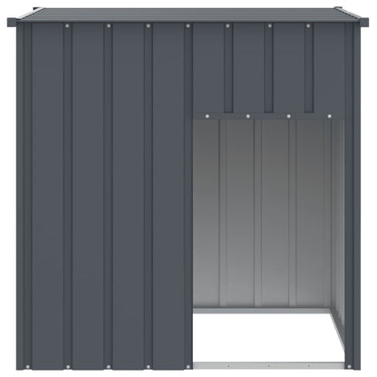 Casetta Cani con Tetto Antracite 110x103x109 cm Acciaio Zincato - homemem39