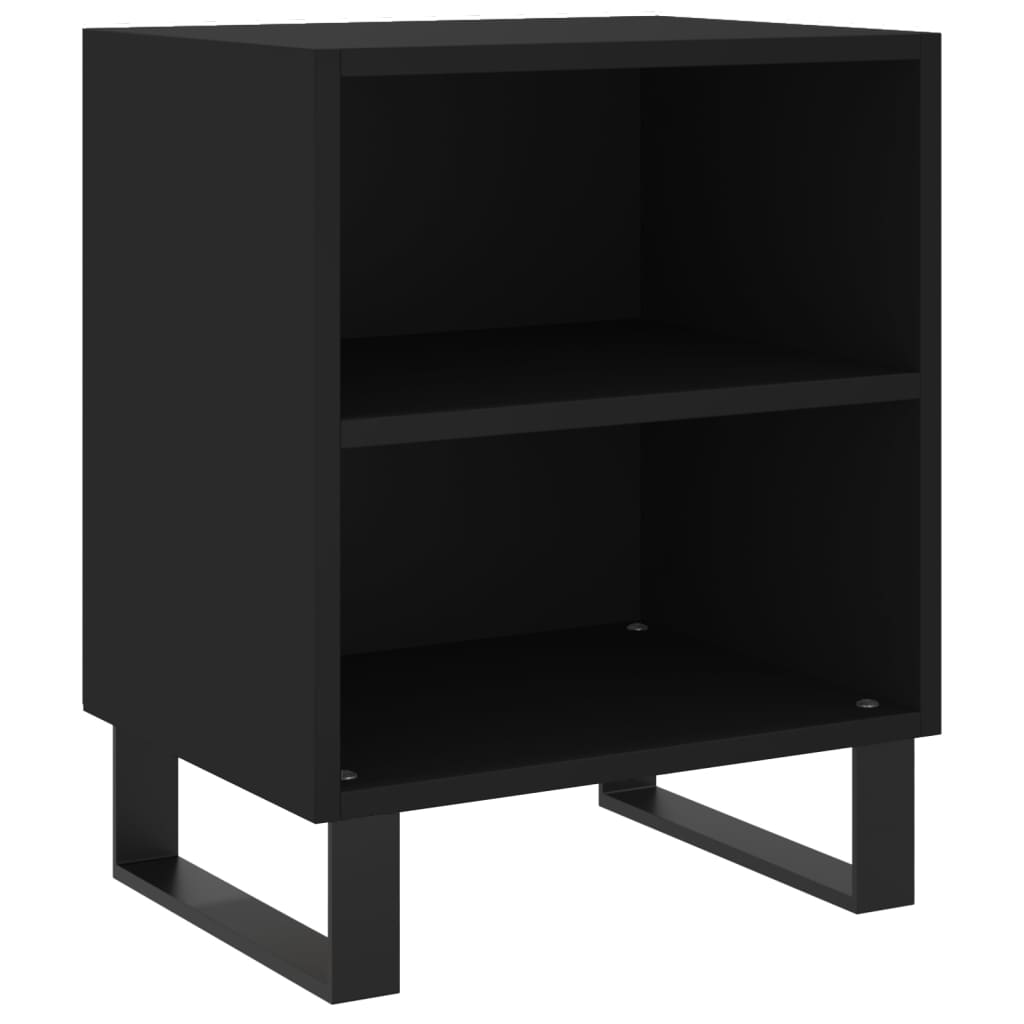 Comodino Nero 40x30x50 cm in Legno Multistrato - homemem39