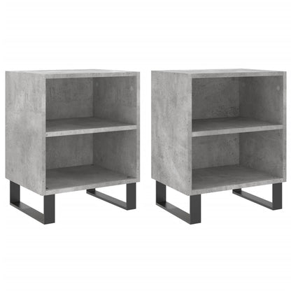 Comodini 2 pz Grigio Cemento 40x30x50 cm in Legno Multistrato - homemem39